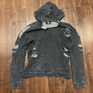 Chic 2 Chic Distressed Gray Hoodie girls L